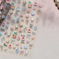 5D Metal Fish Nail Art Stickers Tiny Ocean Shoal of Fish Foil Waves Summer Beach Self Adhesive Decoration Manicure Decal DIY