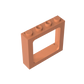 Gobricks Window 1 x 4 x 3 Train with Shutter Holes and Solid Studs on Ends | Compatible Building Block