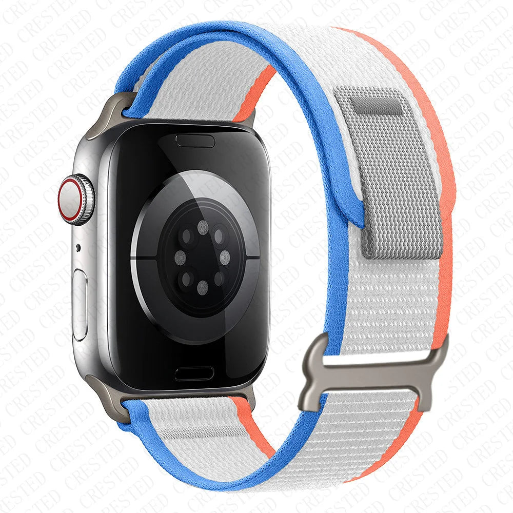 Apple Watch Two-Tone Nylon Trail Loop Band with Pull Tab