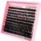 10Row 40D-200D 5D Fluffy Thick Lashes Clusters 10-18mmMix Wispy Individual Lashes Extensions Clusters DIY Makeup False Eyelashes