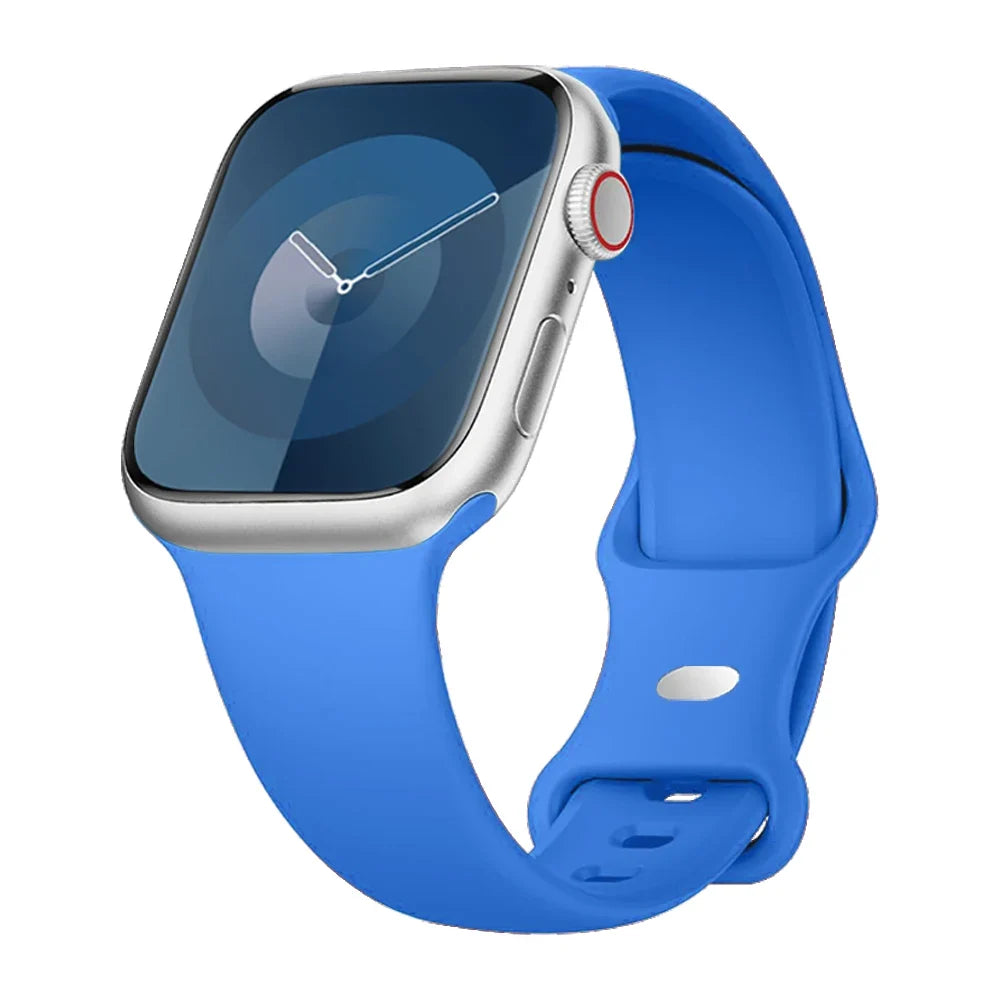Apple Watch Smooth Silicone Sport Band, Pin-and-Tuck