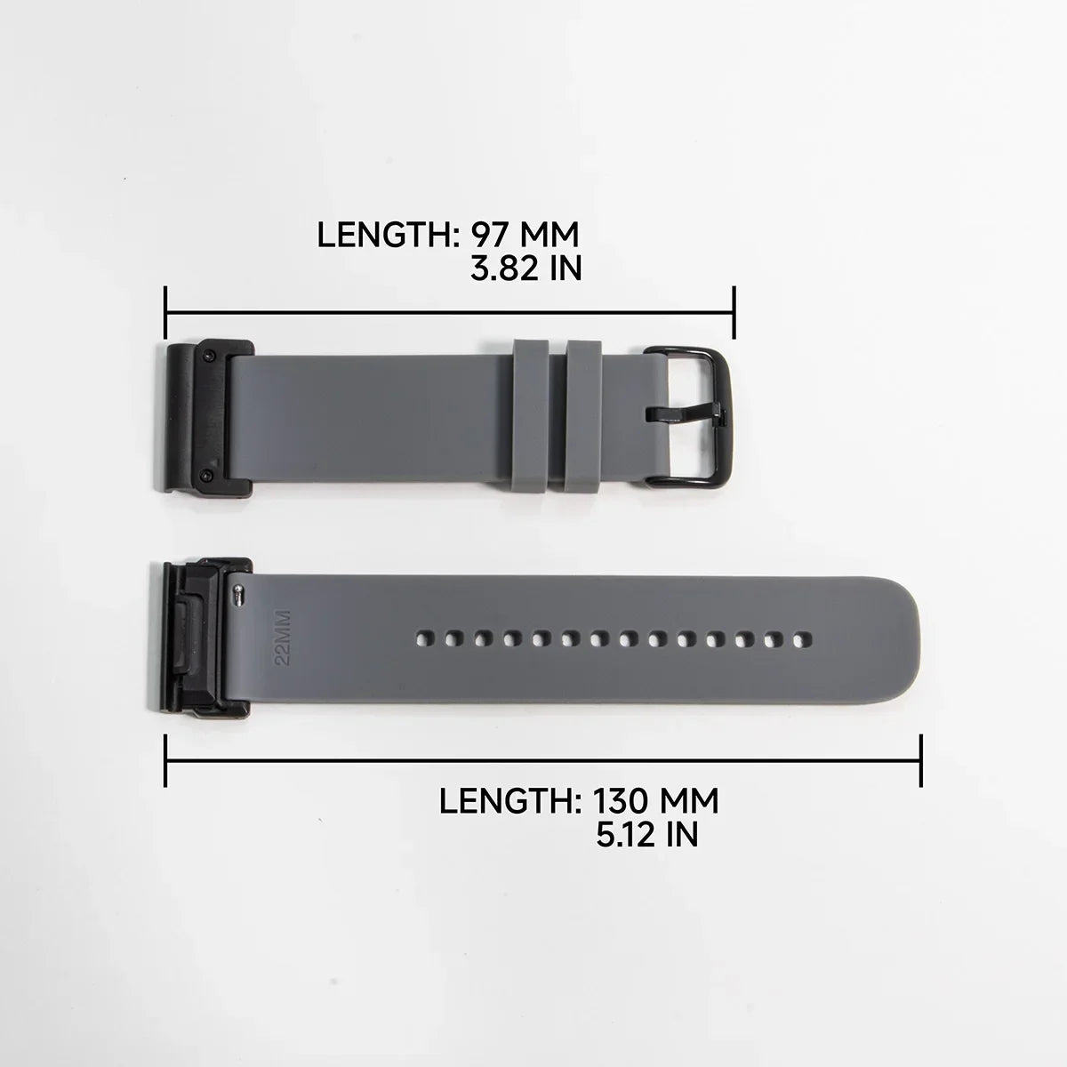 Garmin QuickFit 22/26mm Smooth Silicone Band with Buckle