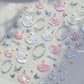 5D Metal Fish Nail Art Stickers Tiny Ocean Shoal of Fish Foil Waves Summer Beach Self Adhesive Decoration Manicure Decal DIY