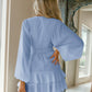 Belt plaid batwing long sleeve women dress summer Office ruffle shirt mini  A-line dress