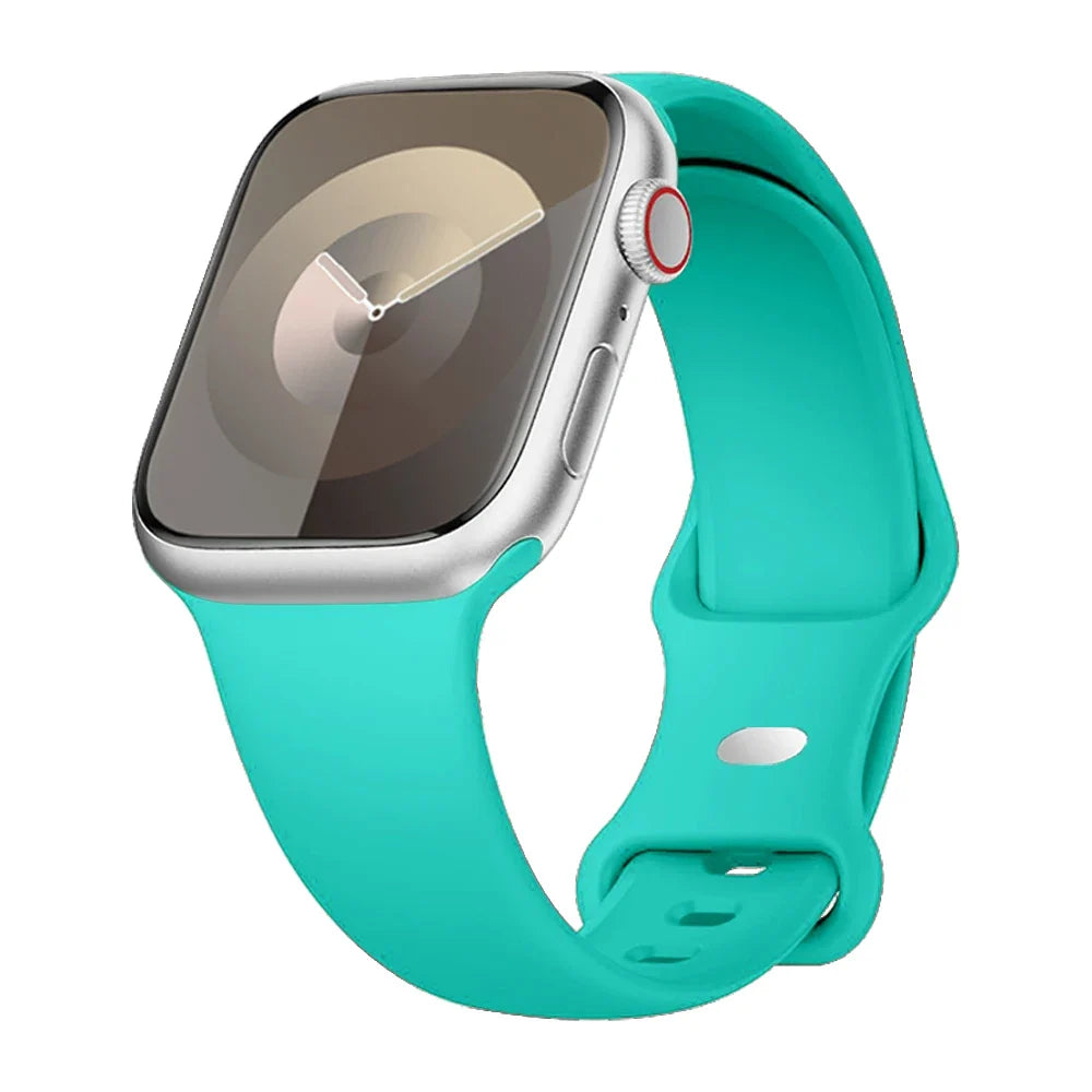 Apple Watch Smooth Silicone Sport Band, Pin-and-Tuck