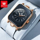 Women's Rectangular Silicone Quartz Watch
