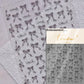 French Leopard Print Bowknot Lace Ribbon Rhinestone Pearl Bow Tie Simple White Black Nail Art Stickers Decoration Manicure Decal