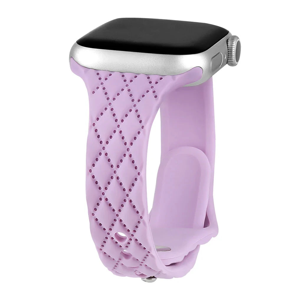 Apple Watch Slim Diamond-Pattern Silicone Band