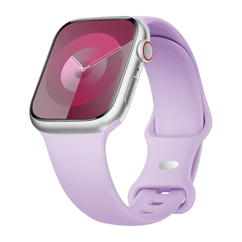 Apple Watch Smooth Silicone Sport Band, Pin-and-Tuck
