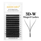 MASSCAKU 12Lines Premium Mink 3D 4D 5D 6D Pre-made False Eyelash W Shape Soft and Natural Individual Lash Extension Supplies