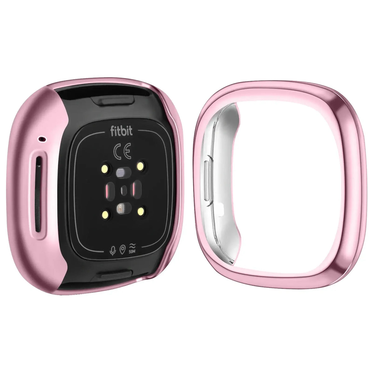 Fitbit Versa 4, 3, 2 & Sense 2 Case with Built-In Screen Protector