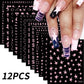 12pcs/set Cute Cartoon Dog/Cat Nail Art Stickers 3D Graffiti Black Cat Dog  Nail Decals 8*10cm Self-Adhesive Cartoon Nail Art Su