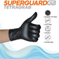 Industrial Black Nitrile Gloves 8mil Heavy Duty Disposable Gloves with Diamond Textured Latex Free Mechanic Tattoo Auto Gloves