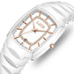 Women's Ceramic Tonneau Crystal Dial Watch