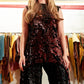 Sparkly Brown Tie Back Top