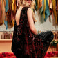 Sparkly Brown Tie Back Top