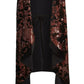 Sparkly Brown Tie Back Top