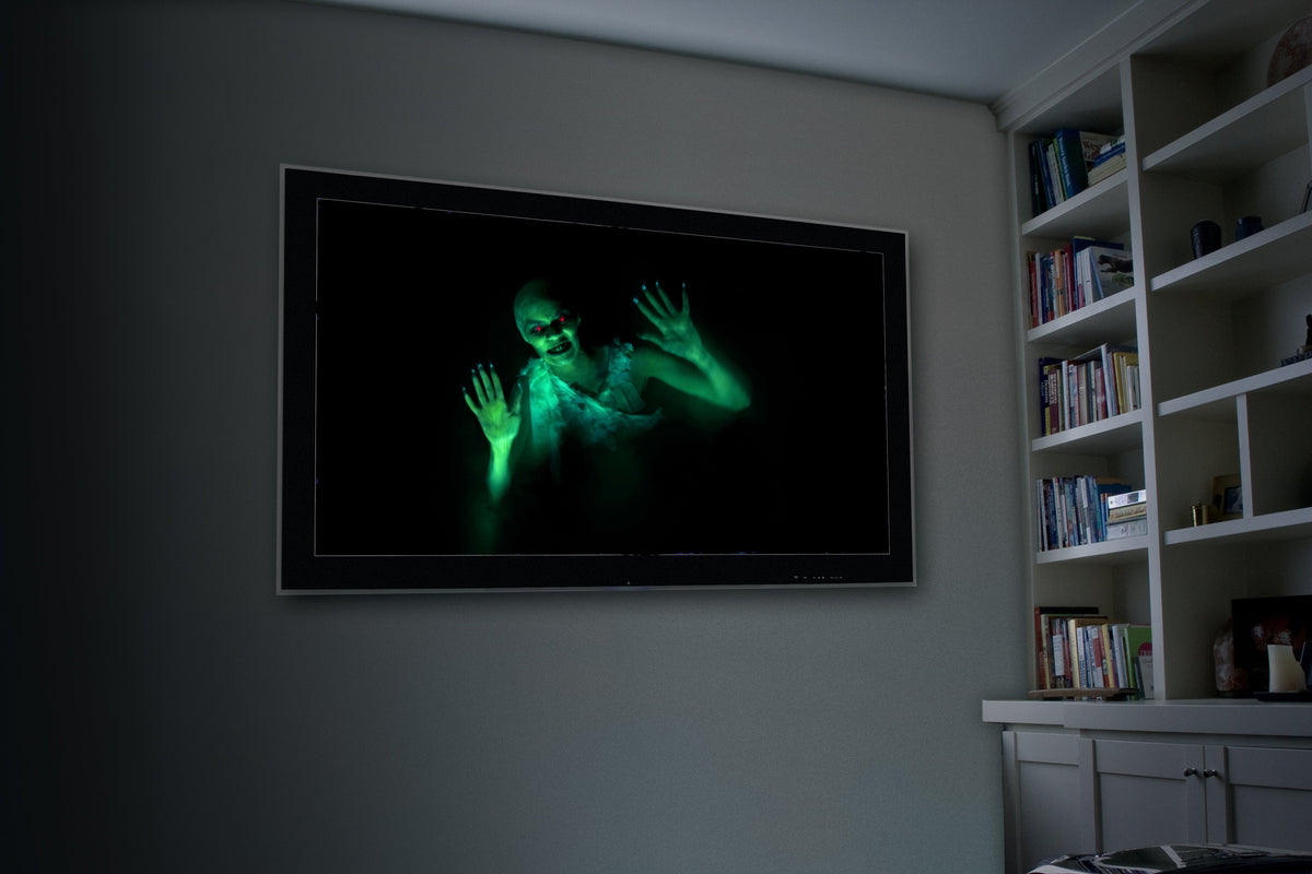 AtmosFX Halloween Digital Decoration USB - Spooky Halloween Hollusion + 5.5 ft x 9 ft Projection Screen