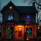 AtmosFX Halloween Digital Decoration USB - Spooky Halloween Hollusion + 5.5 ft x 9 ft Projection Screen