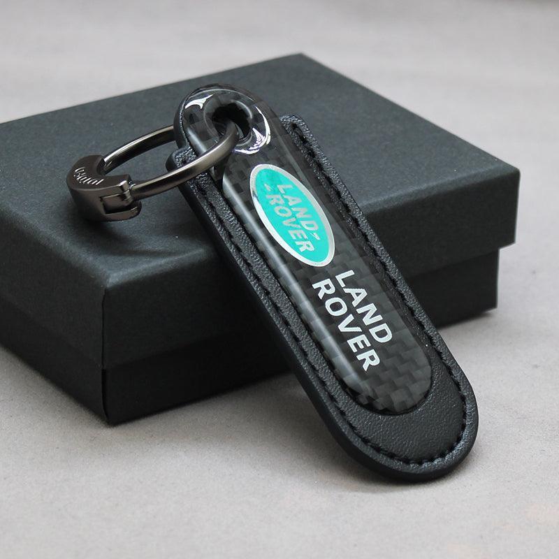 Motorcycle Carbon Fiber Leather Keychain