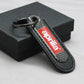 Motorcycle Carbon Fiber Leather Keychain