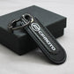 Motorcycle Carbon Fiber Leather Keychain