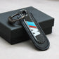 Motorcycle Carbon Fiber Leather Keychain