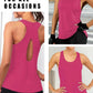 Super Soft Cross Backless Racerback Yoga Tops