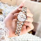 Women's Automatic Pearl-Effect Day-Date Watch