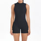 Women's Scrunch Gym Suit with Zipper
