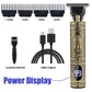 Rechargeable Mens T9 Carving Hair Clipper Vintage Portable USB Cleaning Barber Professional Hair Cutting Machine Beard Trimmer