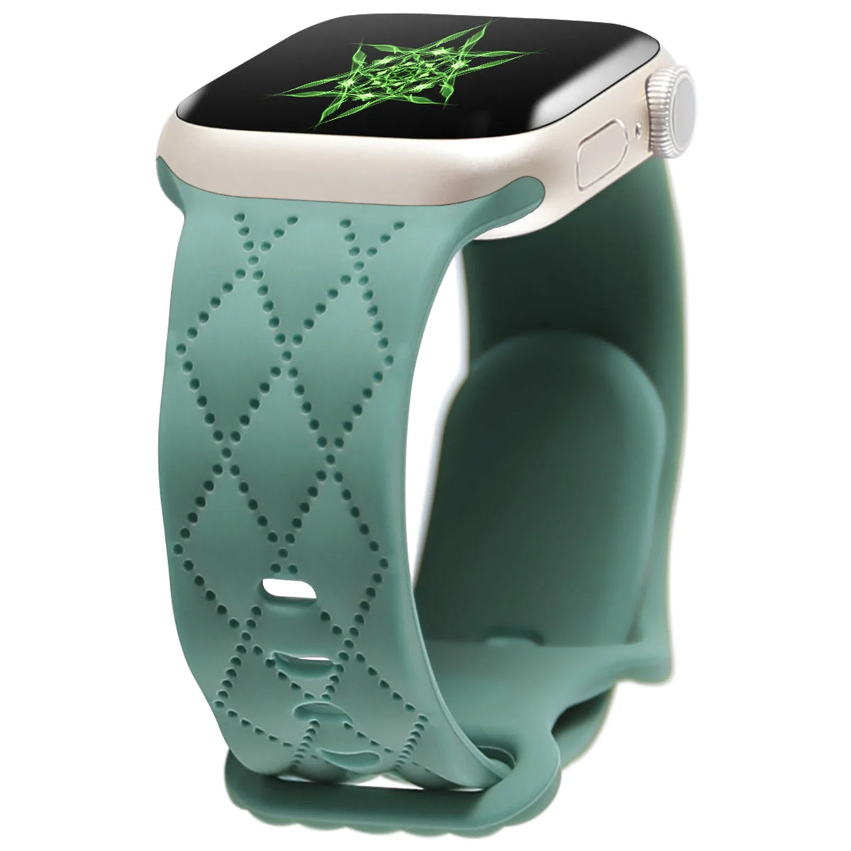 Apple Watch Quilted Diamond-Pattern Silicone Band