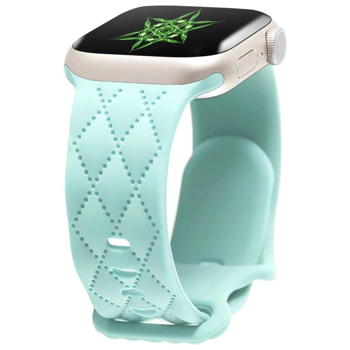 Apple Watch Quilted Diamond-Pattern Silicone Band