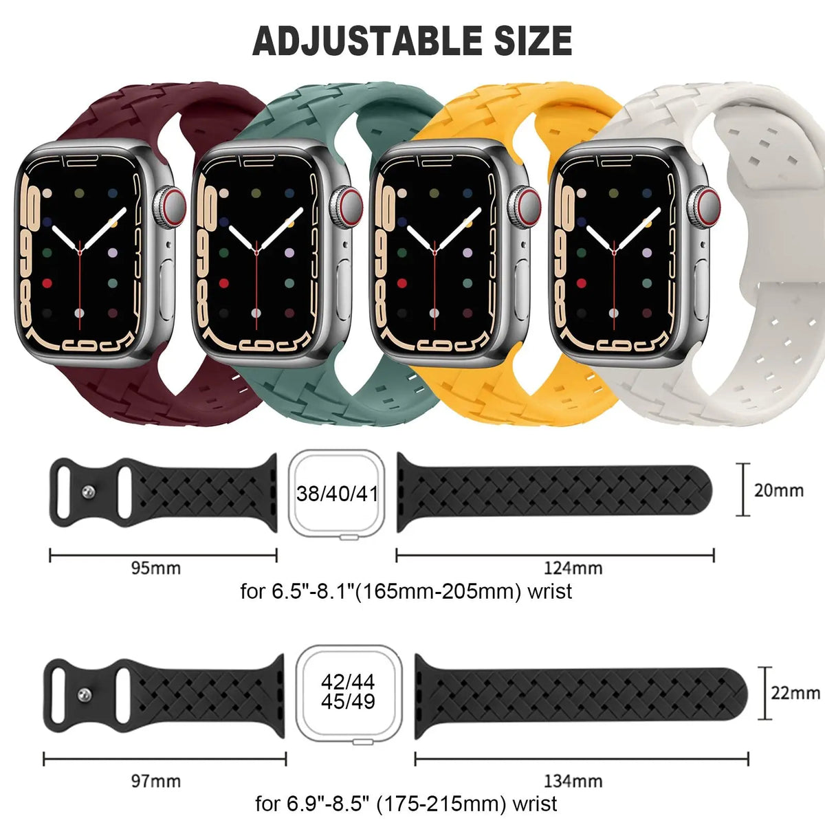 Apple Watch Basket Weave Silicone Band