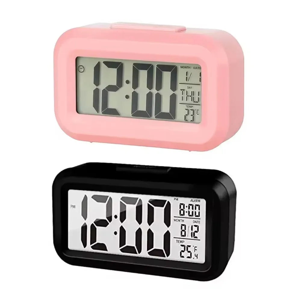 LED Digital Alarm Clock Backlight Snooze Data Time Calendar Desktop Multifunction Electronic Backlight Table Clock
