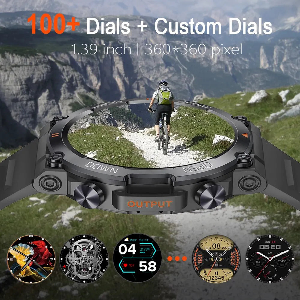 MD56 1.39" HD Bluetooth Call Smartwatch for Men