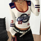 Y2K Racing Bustier Tee - Two Tone Moto Style
