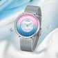 Women's 41mm Gradient Pearl-Effect Dial Mesh Quartz Watch