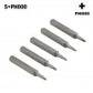 5pcs Cross Screwdriver Bit Set Magnetic Phillips Bits PH0000 to PH2 | 4mm Hex Shank Precision Hand Tools