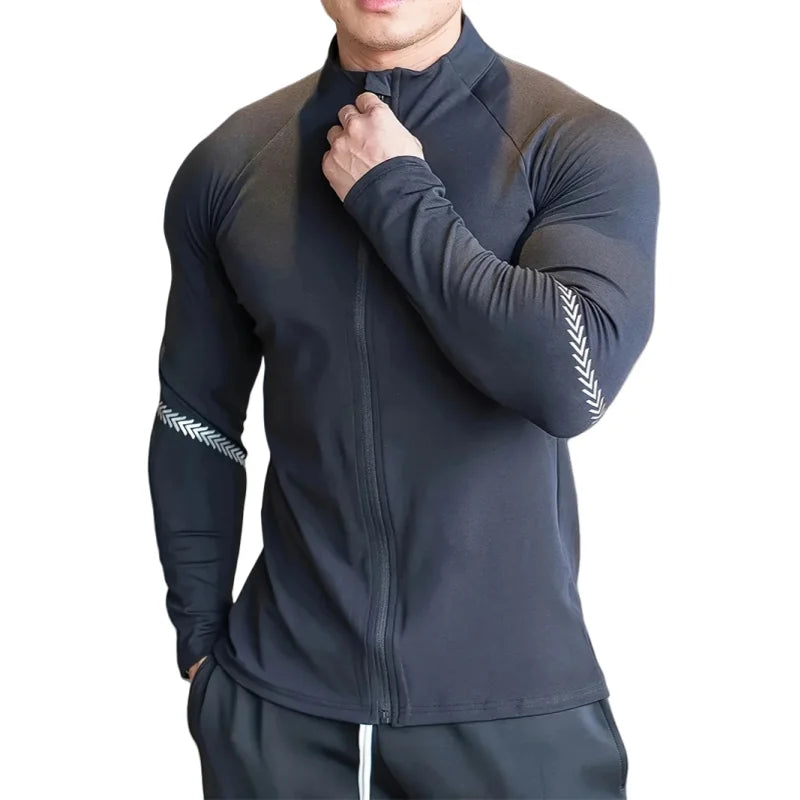 Men’s Compression Sports Jacket – Quick-Dry Fitness