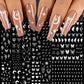 12pcs/set Cute Cartoon Dog/Cat Nail Art Stickers 3D Graffiti Black Cat Dog  Nail Decals 8*10cm Self-Adhesive Cartoon Nail Art Su