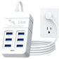 PD Quick Charging Wall Chargers USB Hub Adapter 6 Ports USB Type C Desktop EU US Plug Slots Charging Extension Socket Outlet