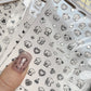 12pcs/set Cute Cartoon Dog/Cat Nail Art Stickers 3D Graffiti Black Cat Dog  Nail Decals 8*10cm Self-Adhesive Cartoon Nail Art Su