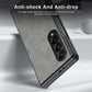 For Samsung Galaxy Zfold4 Zfold3 Zfold Z Fold 5 4 3 Fold5 Fold4 Fold3 5G Silicone Shockproof Bumper Sheepskin Leather Case