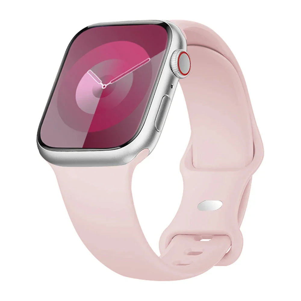 Apple Watch Smooth Silicone Sport Band, Pin-and-Tuck