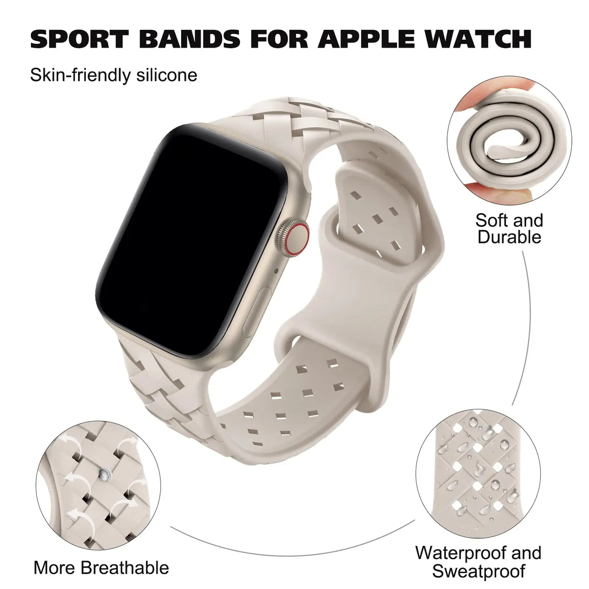 Apple Watch Basket Weave Silicone Band