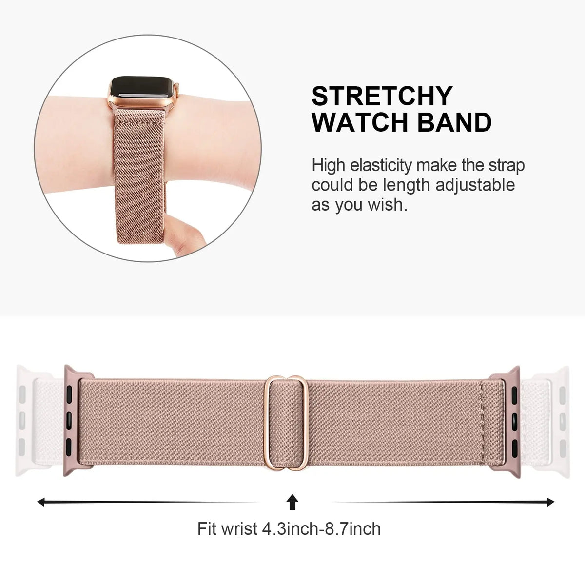 Apple Watch Stretch Nylon Loop Band, Solid & Patterned