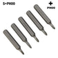 5pcs Cross Screwdriver Bit Set Magnetic Phillips Bits PH0000 to PH2 | 4mm Hex Shank Precision Hand Tools
