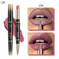 2 IN 1 Lip Liner Waterproof Nude Matte Lipstick Pencil Sexy Red Long Lasting Double Ended Lipliner Makeup Cosmetics For Women