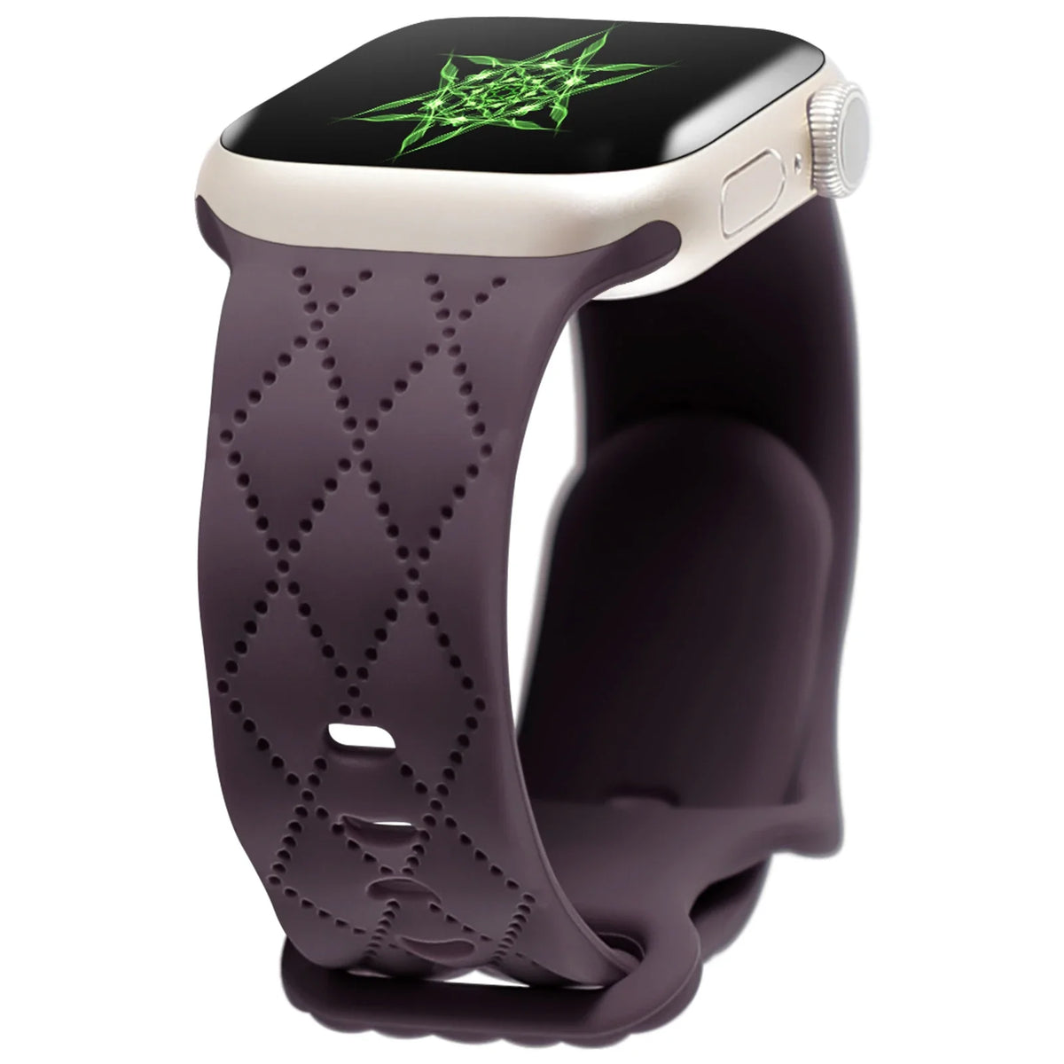 Apple Watch Quilted Diamond-Pattern Silicone Band